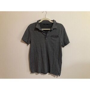 Marc Anthony Men Dark Gray Polo Shirt Size M Medium Short Sleeve‎